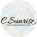 Circle Logo that says C. Sunrise Fantasy & Paranormal Romance Author.
