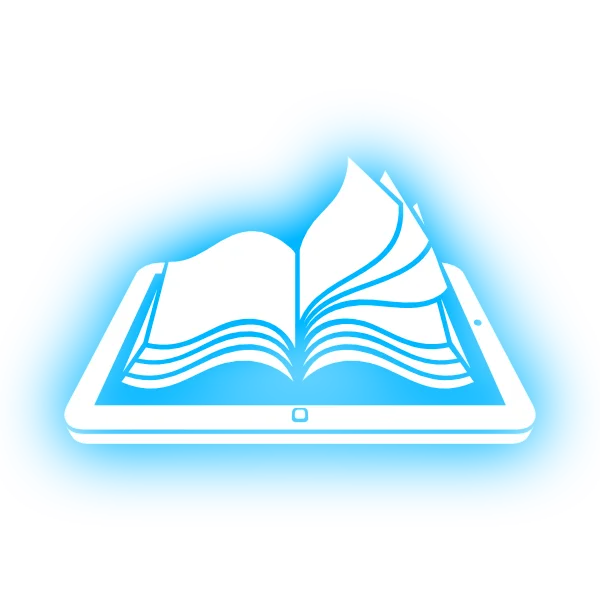 Generic tablet icon (with book pages on top).